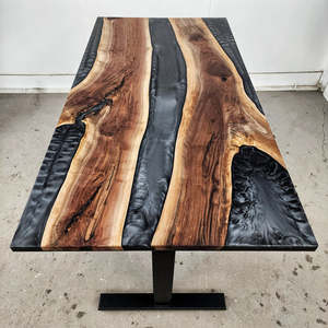 Custom Live Edge Wood and Resin Table Handcrafted Home Decoration <b>Craft</b> - Product Image 1