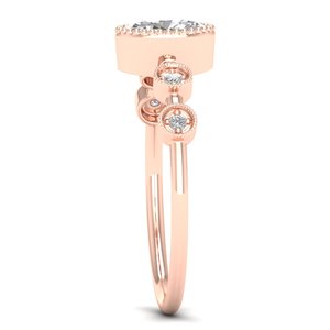REYES Latest Design 14K Solid Rose Gold 0.53 Carat HPHT CVD Lab Grown Diamond Engagement <b>Rings</b> For Women <b>Fine</b> Jewelry - Product Image 3