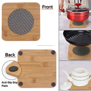 Natural Coasters Set Best Quality 100% Eco Friendly Wholesale Coffee Tea Display Coaster and Placemat Wooden <b>Boards</b> - Product Image 5