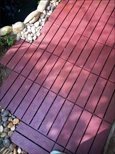 Anti-Slip European Style WPC Wood <b>Plastic</b> Decking Board Tiles Interlocking Floor for Courtyard and Terrace - Product Image 4