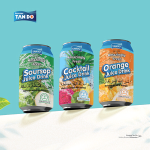 TROPI Tan Do 330ml Jus de pastèque purée, faible en gras, fraîchement pressé, stérilisé, 100% aromatisé aux fruits, réfrigéré, en canette aluminium, sans additifs, Halal - Product Image 1