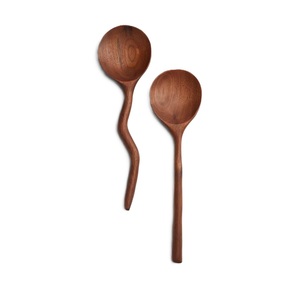 ช้อนเสิร์ฟทำจากไม้อะคาเซียด้ามยาวช้อนตักข้าวไม้เนื้อแข็งระดับพรีเมียมจากอินเดีย - Product Image 1