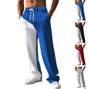 2025 Men's Spring and <b>Summer</b> Straight Leg Color trousers Blocked Casual Versatile <b>Pants</b> Loose Oversized <b>Pants</b> - Product Image 2