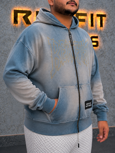 Sweat-shirt à capuche zippé personnalisé avec strass pour homme et femme, en molleton de coton respirant, streetwear d'hiver, design personnalisé, décontracté, sport - Product Image 3
