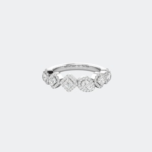 Anillo de Diamantes Cultivados en Laboratorio de 0.90 CTW con Corte Brillante Multiforma para Mujer, Oro de 9K, 14K, 18K, Color E F, Claridad VS VVS, Joyería de Compromiso de Lujo - Product Image 2