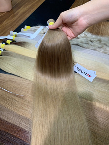 Extensions de cheveux naturels NASA, couleur blond brun clair, super double drawn, cheveux vietnamiens, pointes pleines, cheveux en vrac - Product Image 2