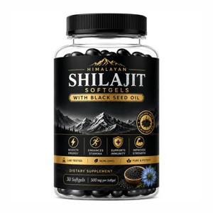 Gélules de Shilajit de l'Himalaya et d'Huile de Nigelle à Marque Blanche – 30 Gélules – Résine de Shilajit Premium pour l'Énergie et le Soutien de l'Endurance - Product Image 1