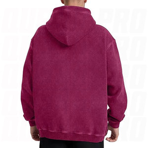 Sweat-shirts à capuche oversize épais pour hommes et couples, style vintage délavé à l'acide, doublure en coton chaud, streetwear ample - Product Image 1