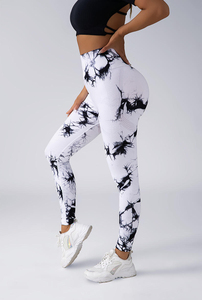 New Designing Breathable Eco-Friendly Vintage Style Yoga <b>Leggings</b> Mid Waist <b>Knee</b>-<b>Length</b> Plus Size Women's Sportswear - Product Image 4