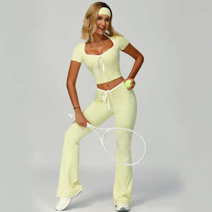 Conjunto de Ropa Deportiva para Yoga y Gimnasio de Marca Privada para Mujer, Leggings de Cintura Alta con Compresión, Proveedor de Ropa Deportiva con Logotipo Personalizado - Product Image 5