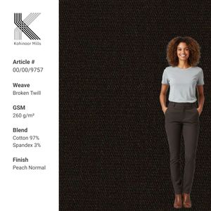Tela de Terciopelo de Algodón y Elastano, 260 GSM, Peso Medio, Tejido Suave y Elástico, Teñido con Pigmentos, Acabado Melocotón, para Pantalones, Chaquetas - Product Image 1