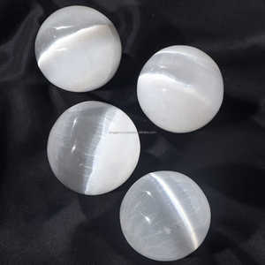 Esferas de Cristal Feng Shui Talladas en Blanco de Alta Calidad al por Mayor, Piedras Preciosas de Selenita y Ágata Naturales Pulimentadas para Sanación - Product Image 3