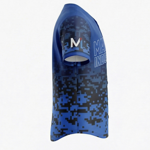 Maillot de baseball personnalisé par sublimation, camouflage numérique vert néon noir, vêtements d'équipe athlétique MALUZA INDUSTRIES - Product Image 4