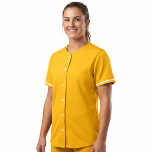Camiseta de Béisbol para Mujer con Diseño OEM, Bordado de Alta Calidad, Personalizada, con Botones - Product Image 6