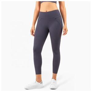 Pantalons de yoga pour femmes, couleur noire, avec poches zippées, pantalon de compression en nylon, leggings de sport pour femmes, leggings de yoga pour femmes - Product Image 2