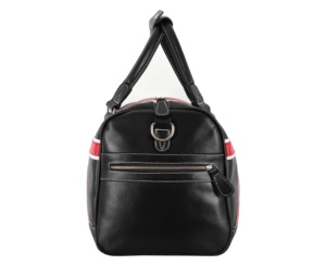 Sac de week-end en cuir véritable finition brillante personnalisée, motif drapeau britannique noir, marque privée, OEM, vente en gros, robuste et authentique - Product Image 4