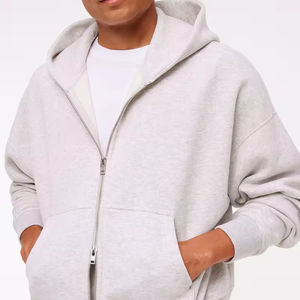 Sudadera con capucha para hombre al por mayor, barata, con cremallera, 100% algodón, de invierno, con cuentas, talla grande, ajuste regular, servicio OEM - Product Image 5