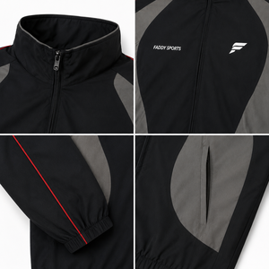 Veste coupe-vent de sport pour homme avec logo personnalisé, imperméable, légère, entièrement zippée, veste de survêtement, couleur contrastée, streetwear, veste athlétique - Product Image 6