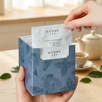 Damccot Co. K-Health Clear Mind Tisane anti-stress et anti-mal de tête, sachets de thé PLA, boîte individuelle, durée de conservation de 24 mois, à conserver au frais