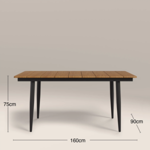 Juego de Comedor Moderno con Mesa Rectangular y Seis Sillas con Respaldo Curvo para Muebles de Hogar - Product Image 5