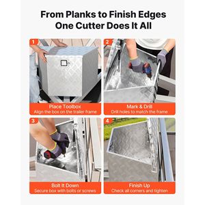 Cassetta Portautensili in Alluminio Resistente 84x48x46 cm per Rimorchio, Organizer con Serratura e Chiavi per Rimorchio Utilitario - Product Image 5