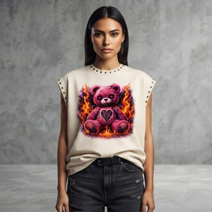 Débardeur imprimé graphique tendance style vintage personnalisé, 100 % coton jersey, sans manches, col rond, pour unisexe, vêtement décontracté - Product Image 5
