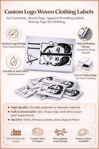 Etiquetas Tejidas Ecológicas con Logotipo Personalizado, Impresión en Serigrafía, Forma de Rollo, para Prendas, Etiquetas de Marca, Etiquetas de Costura - Product Image 6