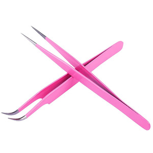 Pince à épiler professionnelle de haute précision en acier inoxydable pour extensions de cils et sourcils, outil de maquillage 2026 - Product Image 1