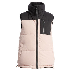 Womens Customized Puffer Vest Winter Sleeveless Jacket <b>Ladies</b> Quilted Vests Warm Fur <b>Hooded</b> Custom Logo Outer Wear Zipper <b>Gilet</b> - Product Image 1