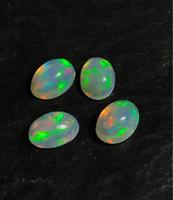 Opale éthiopienne, lot de 4 pièces, cabochons d'opale éthiopienne naturelle, bijoux en opale.