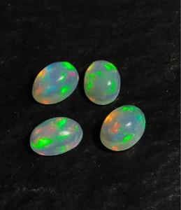 Opale éthiopienne, lot de 4 pièces, cabochons d'opale éthiopienne naturelle, bijoux en opale. - Product Image 2