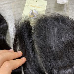 Cheveux humains vietnamiens bruts 5x5 HD closure Wavy Straight Bundles Double Drawn Weft Extensions - Product Image 6