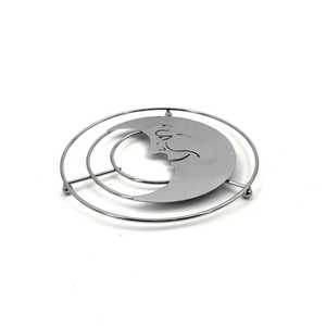 Sous-plat en métal doré en forme de feuille de laurier, résistant à la chaleur, pour plats chauds - Product Image 2