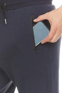 Men's Mid Waist Eco-Friendly Waterproof Fleece <b>Jogger</b> Pants with <b>Zip</b> <b>Pocket</b> Casual Sweatpants - Product Image 5