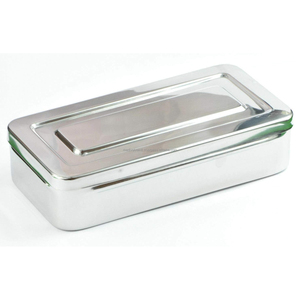 Boîte de rangement pour instruments chirurgicaux manuels en acier inoxydable avec couvercle, réutilisable, autoclavable, certifiée CE, plusieurs tailles disponibles - Product Image 1