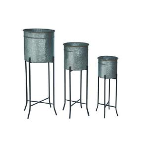 Nuevo Juego de Tres Macetas Metálicas para Decoración de Jardín, Entrada, Boda, Estilo Rústico, Hechas a Mano, Tamaño Personalizable - Product Image 5