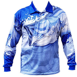 Camiseta Polo de Pesca de Manga Larga con Logotipo Personalizado para Hombre, 100% Poliéster, Camisetas Lisas para Actividades al Aire Libre - Product Image 3