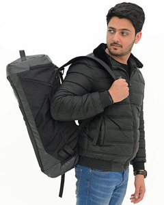 Men's Large Capacity Nylon Gym Duffle Bag with Adjustable <b>Strap</b> and Interior Compartment for Workout Fitness Travel - Product Image 3