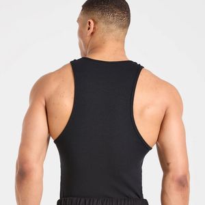 Débardeur de sport décontracté en maille respirante pour homme, couleur unie, coupe ajustée, idéal pour l'entraînement, la gym et le quotidien - Product Image 2