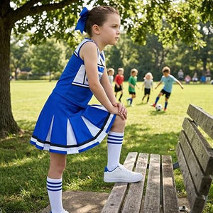 Disfraz de Animadora para Niñas, Conjunto de Uniforme de Animadora para Fiesta de Halloween, Regalo de Cumpleaños, Lindo Conjunto de Uniforme de Animadora para Bailar - Product Image 6