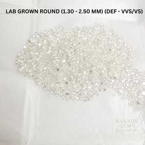 Diamants CVD ronds VS1 de 3,0 mm à 4,0 mm, cultivés en laboratoire, personnalisables, pour la fabrication de bijoux faits à la main, polis en Inde - Product Image 1