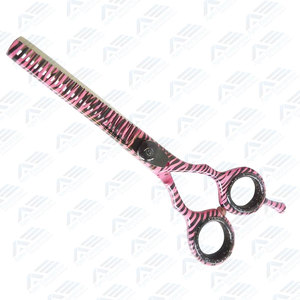 Ciseaux de coiffure pour la mise en forme des cheveux, 5,5 pouces, blanc rose zèbre, ciseaux de barbier, cadeau idéal - Product Image 4