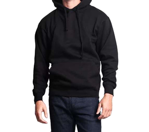 Sudadera con capucha de algodón y spandex transpirable para hombre, de color liso, estilo casual, al por mayor. - Product Image 4
