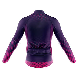 Maillot de cyclisme pour femme en polyester 100% à séchage rapide, antibactérien, personnalisable, manches longues, dernière collection, prix usine en gros - Product Image 2
