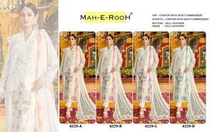 ชุดสูทผ้าชีฟองหนานุ่มสไตล์ปากีสถาน ปักลายหรูหรา ประดับด้วยงานปักเลื่อมแบบ Khatli พร้อมกางเกงผ้าซันตูน และผ้าคลุมไหล่ผ้าชีฟอง - Product Image 5