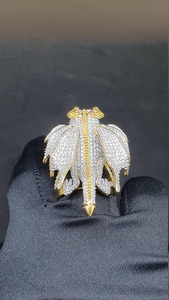 Hip-Hop Style Fine Sterling Silver Skull Ring Best Prices Unisex Twilight Bella Celebrity Moissanite Diamond Rings Micro Pave - Product Image 2
