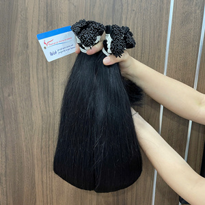 Extensiones de Cabello Humano Vietnamita Virgen con Punta I de Queratina, Doble Trama, Cutícula Alineada, Venta al por Mayor, Color Natural, Punta I Brillante y Suave - Product Image 4