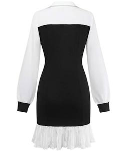 Vestido Polo Icónico para Mujer en Contraste - Azul Marino y Detalles Blancos - Atuendo Deportivo de Manga Corta para Dama con Logotipo Personalizado - Product Image 2