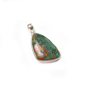 Colgante de Crisocola Natural Personalizado con Forma Elegante, Plata de Ley 925, Joyería de Piedras Preciosas Hecha a Mano, Venta al Por Mayor - Product Image 2