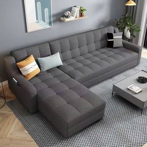 Canapé trois places en forme de L, design européen, pliable, extensible, avec fonction massage, sans dossier, en mousse, sans accoudoirs, pour appartement et hôtel - Product Image 3